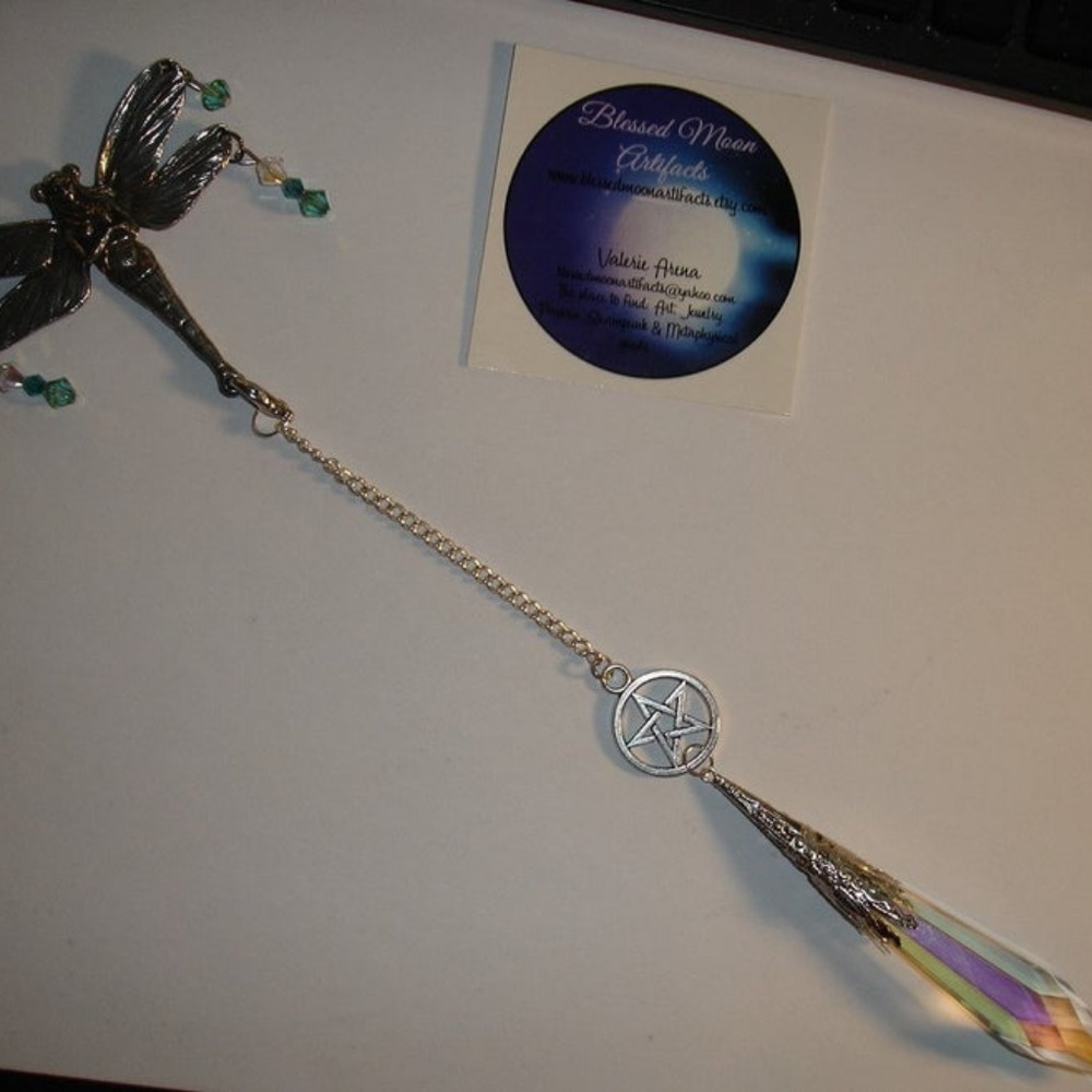 Crystal Pendulum Statement Ooak Multipurpose 5 Use - image 2